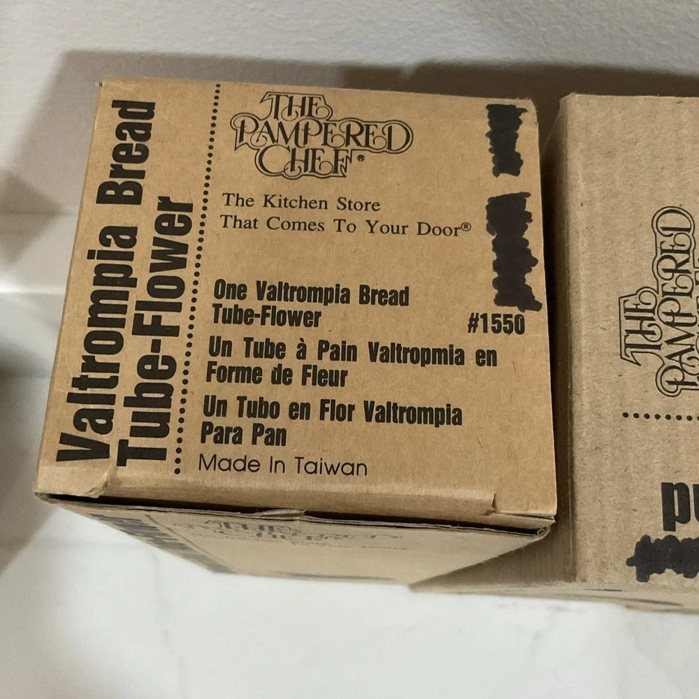 Lot 3 Pampered Chef Valtrompia Bread Tubes, Flower Heart Star 1550 60 70